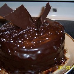 Chocolate Chocolate Pudding Cake with Chocolate Ganache