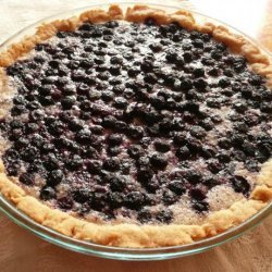 Blueberries and Cream Pie With No Roll Pie Crust