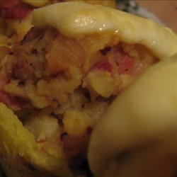 Ham &  Cheese Baked Potatoes