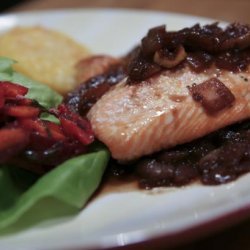 Salmon With Caramelized Onion and Fig Sauce