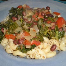 Braised Kale With Black Beans and Tomatoes