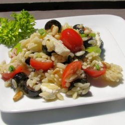 Orzo With Tomatoes, Feta, and Green Onions