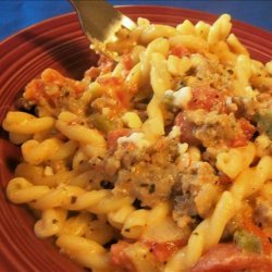 Creamy Sausage-Tomato Rotini