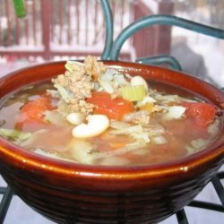 Hamburger Minestrone Soup (South Beach Diet)