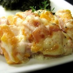 Cheesy Ham and Sweet Potato Casserole