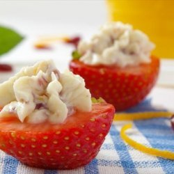 Strawberries Stuffed With Cranberry Mascarpone