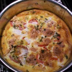 Mozzarella, Tomato and Basil Quiche