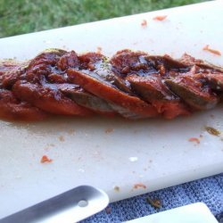 Cedar Plank Braided Salmon With Apple Butter Sauce