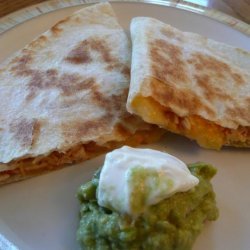 Crunchy-Gooey Chicken Quesadillas