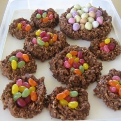 No-Bake Chocolate Easter Nests