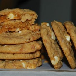 Honey Roasted Peanut Butter Toffee Swirl Cookies