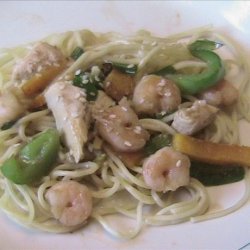 Pasta with Chicken and Shrimp