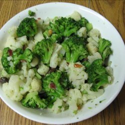 Broccoli and Cauliflower with Pine Nuts and Raisins