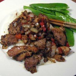 Thai Style Pork in Black Pepper [moo Pat Prik Thai Dam]