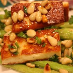 Asparagus, Halloumi and Pine Nut Salad