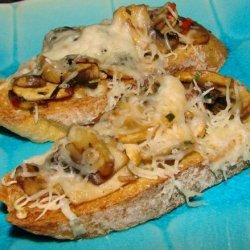 2bleu's Mushroom and Swiss  on Crostini Toast Appetizers
