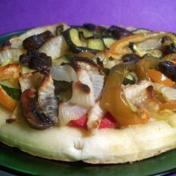 Roasted Veggie Pizza With Pesto Sauce