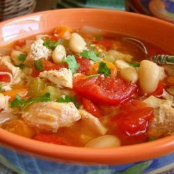 Slow Cooker Chicken, Tomato and White Bean Soup