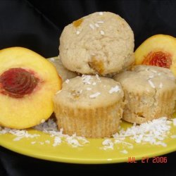 Coconut Peach Muffins