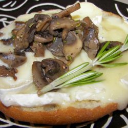 Divine Brie, Mushroom and Rosemary Bruschetta