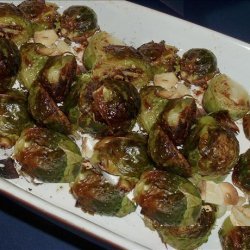 Roasted Brussels Sprouts with Browned Garlic