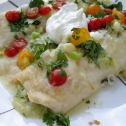 Enchiladas De Calabacitas Con Salsa Crema De Chile (Zucchini Enc