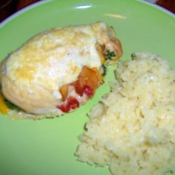 Spinach-stuffed chicken breast