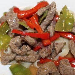 Garlicky Beef With Peppers