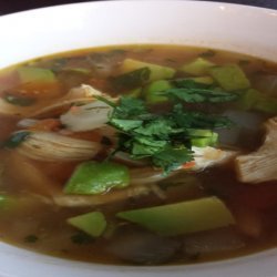 Spicy Avocado Soup With Chicken and Lime