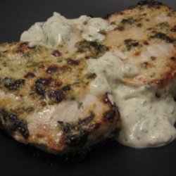 Grilled Halibut With Cilantro Cream