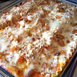 Baked Butternut Squash, Raisin and Pine Nut Lasagna