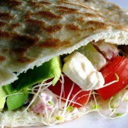 Pita Salad Sandwiches With Tahini Sauce