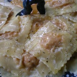 Roasted Sweet Potato and Feta Ravioli