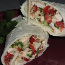 Maggie's Super Healthy Cilantro Lime Chicken Salad Pita Sandwich