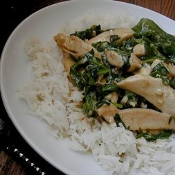 Garlic Curry Chicken & Spinach