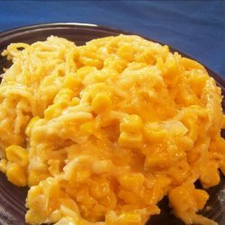 Cheesy Spaghetti Corn Casserole