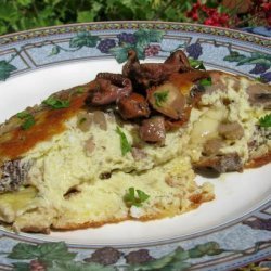 Souffle Omelet With Brie Mushrooms and Onions