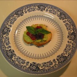 Tomato and Avocado-Goat Cheese Crostini