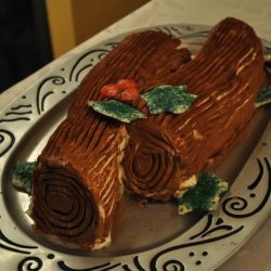 Chocolate Christmas Log (Cookie Cake)