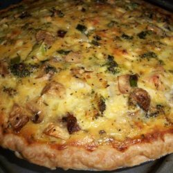 Broccoli Mushroom Feta cheese Quiche