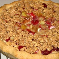 Rhubarb Raspberry Custard Pie
