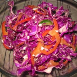 Red Cabbage Salad With Feta Cheese and Olives