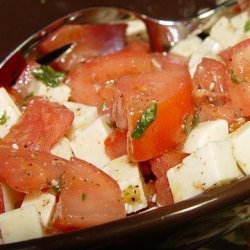 Mozzarella and Tomato Salad With Italian Basil Salad Dressing