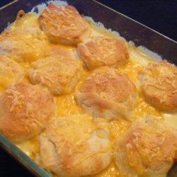 Chicken Pot Pie With Cheese Biscuit Top