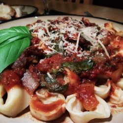 Tortellini With Baby Spinach and Sun-Dried Tomatoes