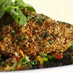 Sesame Encrusted Chicken Breasts With Ginger-soy Sauce