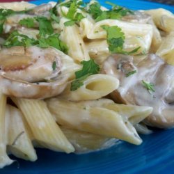Penne Pasta With an Herbed Cream Sauce
