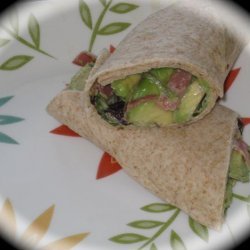 Salami and Avocado Sandwich Wrap With Balsamic Mustard Spread