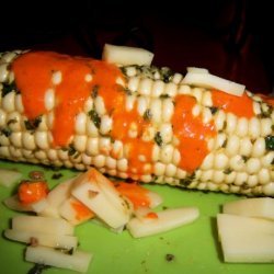 Hot Corn With Chimichurri Butter