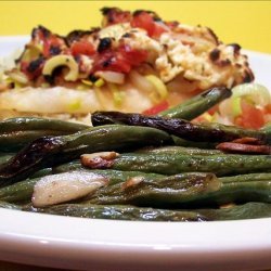 Mediterranean Roasted Green Beans with Slivered Almonds